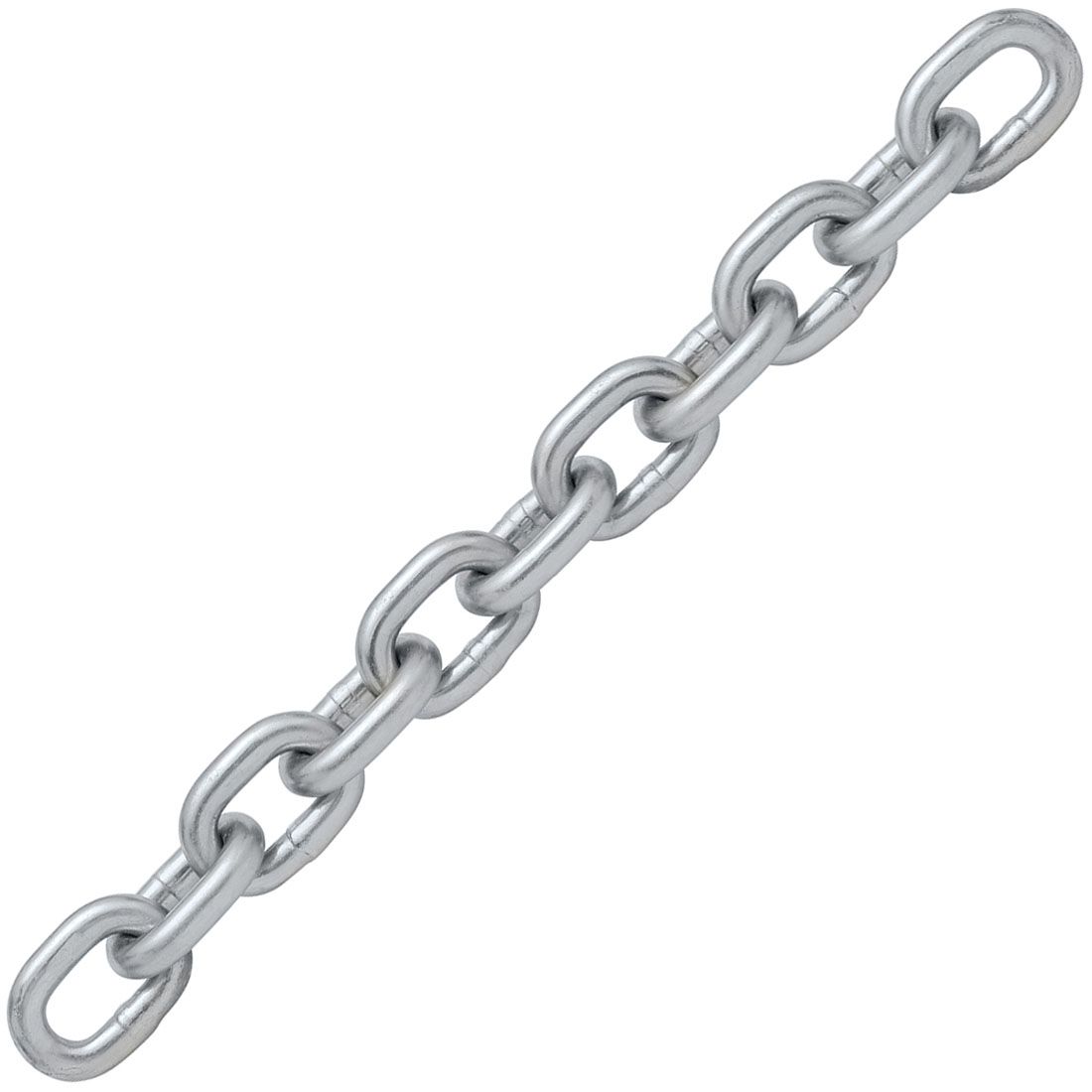 Indusco 23100241 Grade 30 Galvanized Steel Proof Coil Chain 92 Length 5/16 Trade 1900 lbs Load Capacity Zinc Plated 